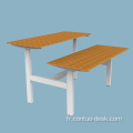 Back à dos Metal Frame Tables de hauteur réglable simples table de bureau commercial intelligent électrique